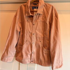 Zara Men's Pink Canvas Jacket NWT